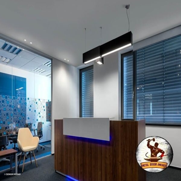Beyaz kademeli LED panel modern avize