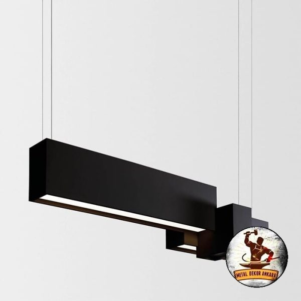 Beyaz kademeli LED panel modern avize