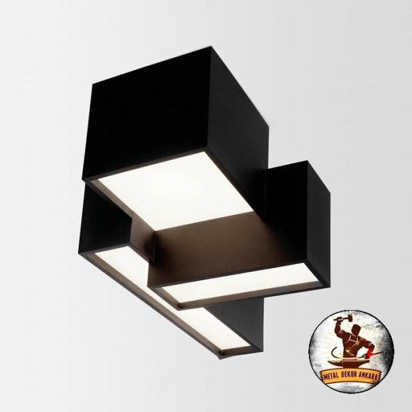 Geometrik kademeli LED panel modern avize