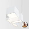 Beyaz kademeli LED panel modern avize
