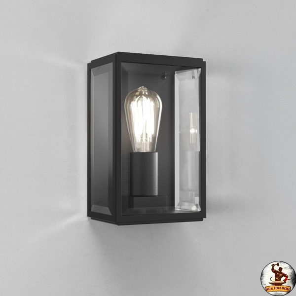 Kutu tip minimalist siyah duvar apliği