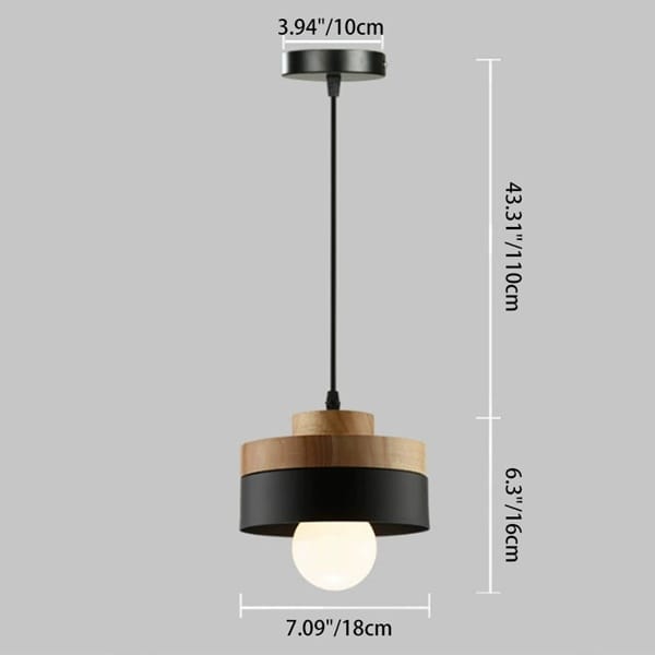 Ahşap metal mini sarkıt avize modeli, kare ve yuvarlak formlu doğal ahşaplı kafe ve mutfak tezgâhı aydınlatması