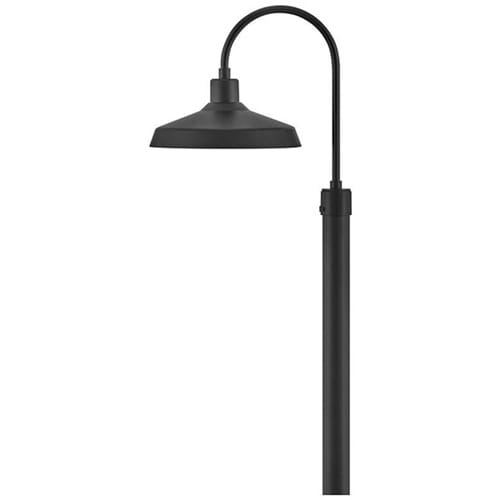 Siyah gooseneck bahçe direk lambasıSiyah gooseneck bahçe direk lambası