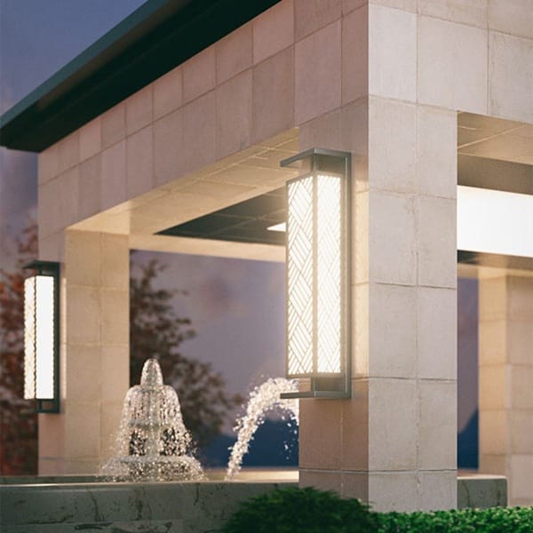 Gold örgü desenli dış mekan aplik modeli, lazer kesim LED villa girişi ve otel cephesi aydınlatması
