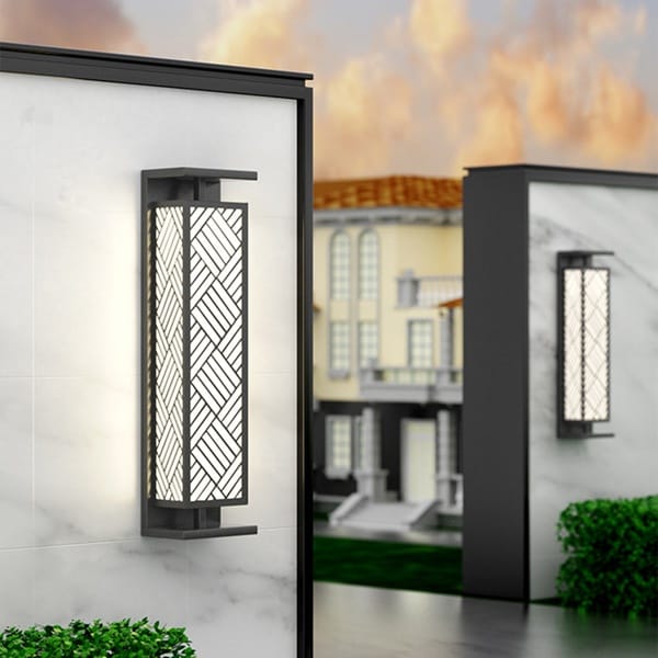 Gold örgü desenli dış mekan aplik modeli, lazer kesim LED villa girişi ve otel cephesi aydınlatması