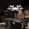 Siyah kar tanesi formlu LED avize, yıldız kollu toplantı masası aydınlatması