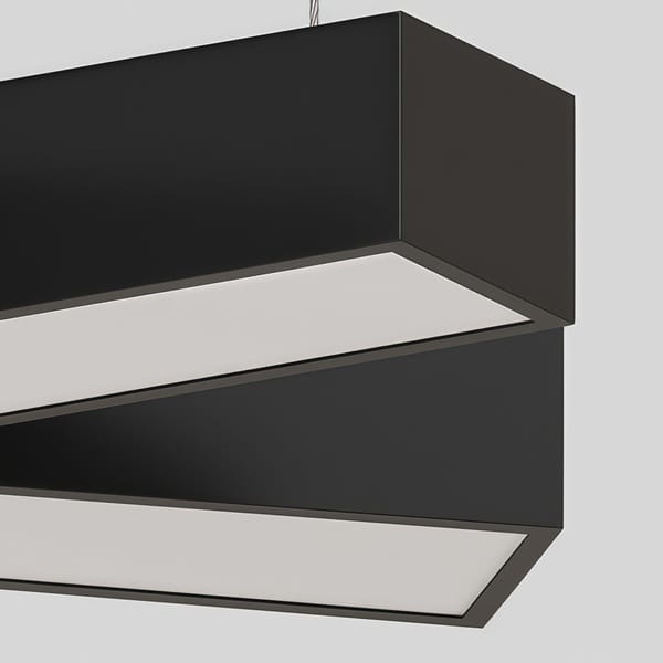 Siyah kar tanesi formlu LED avize, yıldız kollu toplantı masası aydınlatması