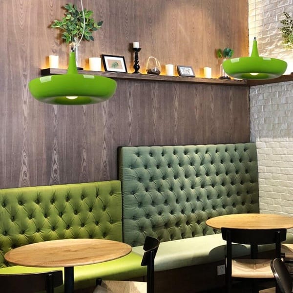 Saksılı sarkıt avize modeli, beyaz metal bitki hazneli kafe ve restoran salonu aydınlatması