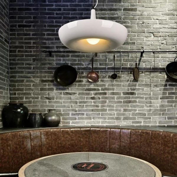 Saksılı sarkıt avize modeli, beyaz metal bitki hazneli kafe ve restoran salonu aydınlatması