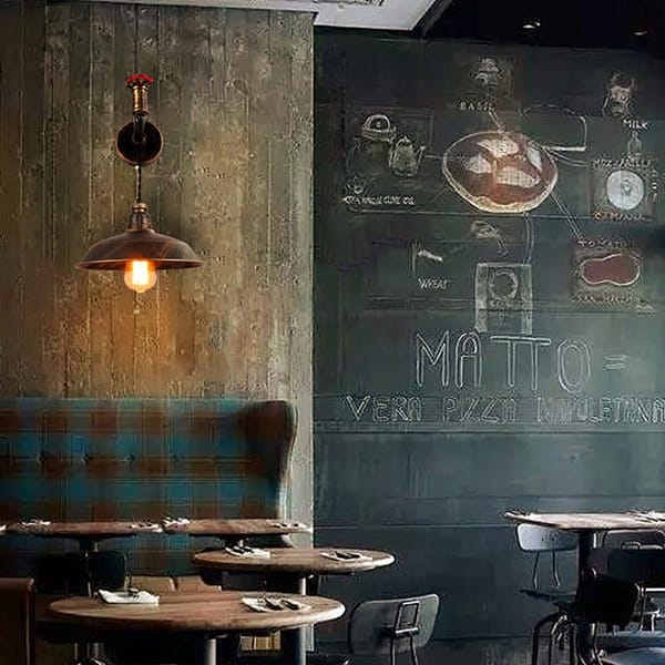 Su borusu aplik modeli, antik bakır şapkalı kırmızı vanalı zincir anahtarlı kafe ve bar duvar aydınlatması